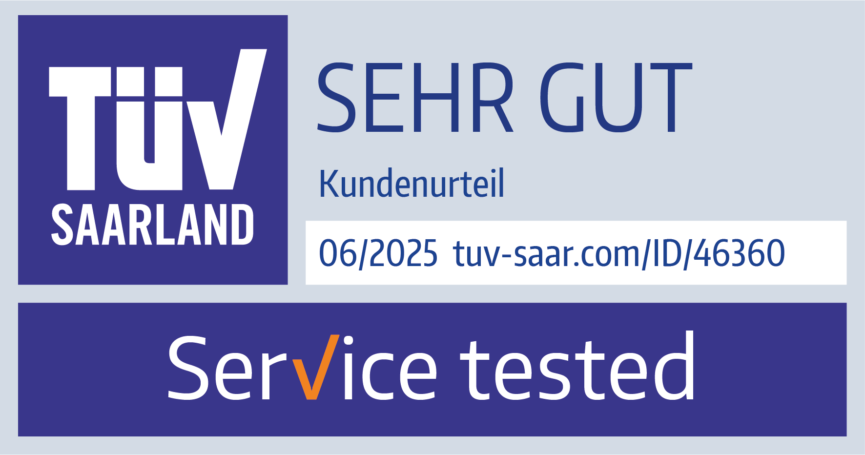 TÜV Siegel sehr gut Schaden-Service 2025 TÜV Siegel sehr gut Schaden-Service 2025
